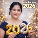 Customised Happy New Year 2026 Balloon Numbers Party Photo