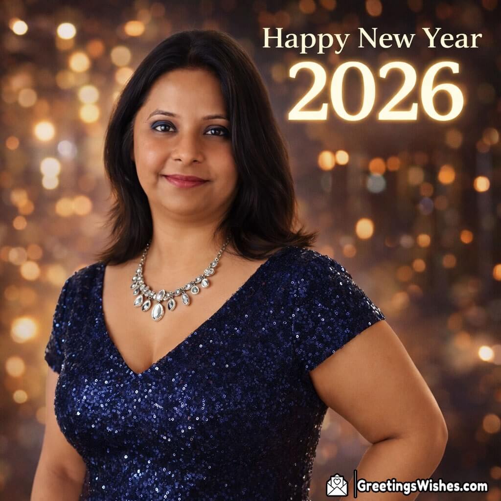 Customised Happy New Year 2026 Light Photo