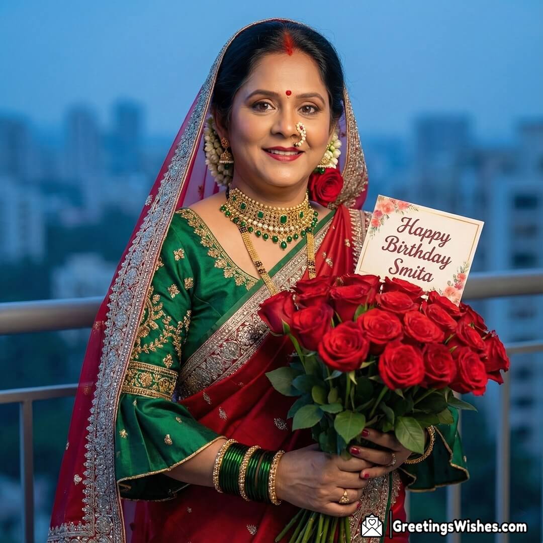 Floral Birthday Photo Wish Design