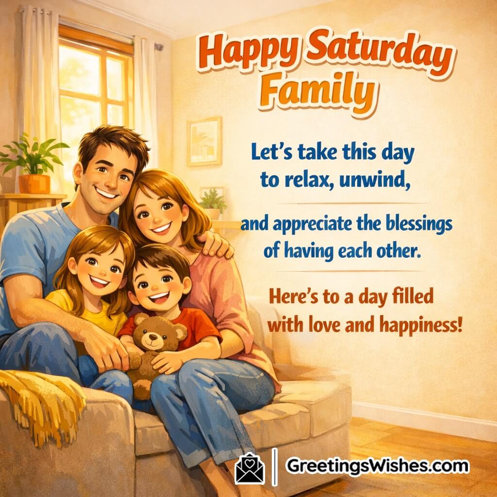 Happy saturday family image featuring loved ones spending peaceful time together, symbolizing love, gratitude, and family happiness.