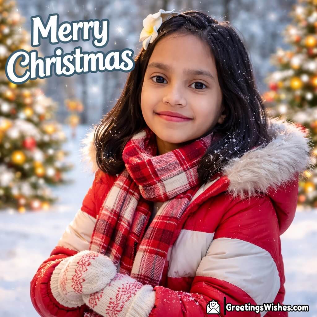 Merry Christmas Winter Wonderland Kid Photo