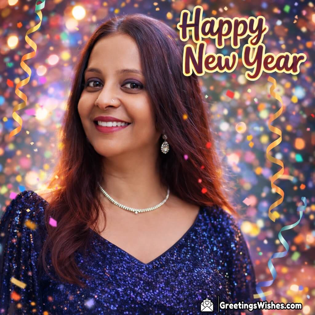 Order Happy New Year Candid Confetti Photo