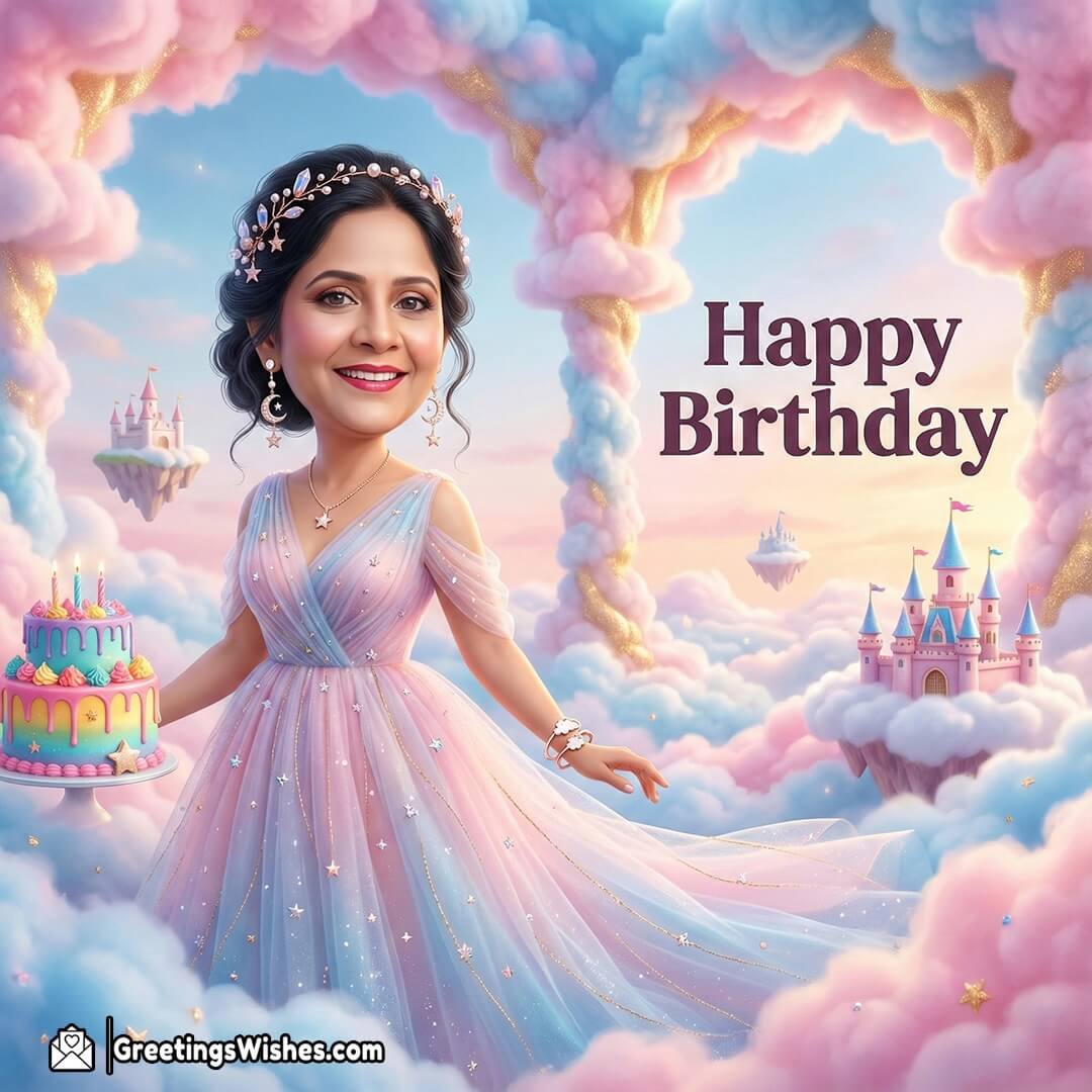 Order Rainbow Cloudscape Birthday Photo Greeting