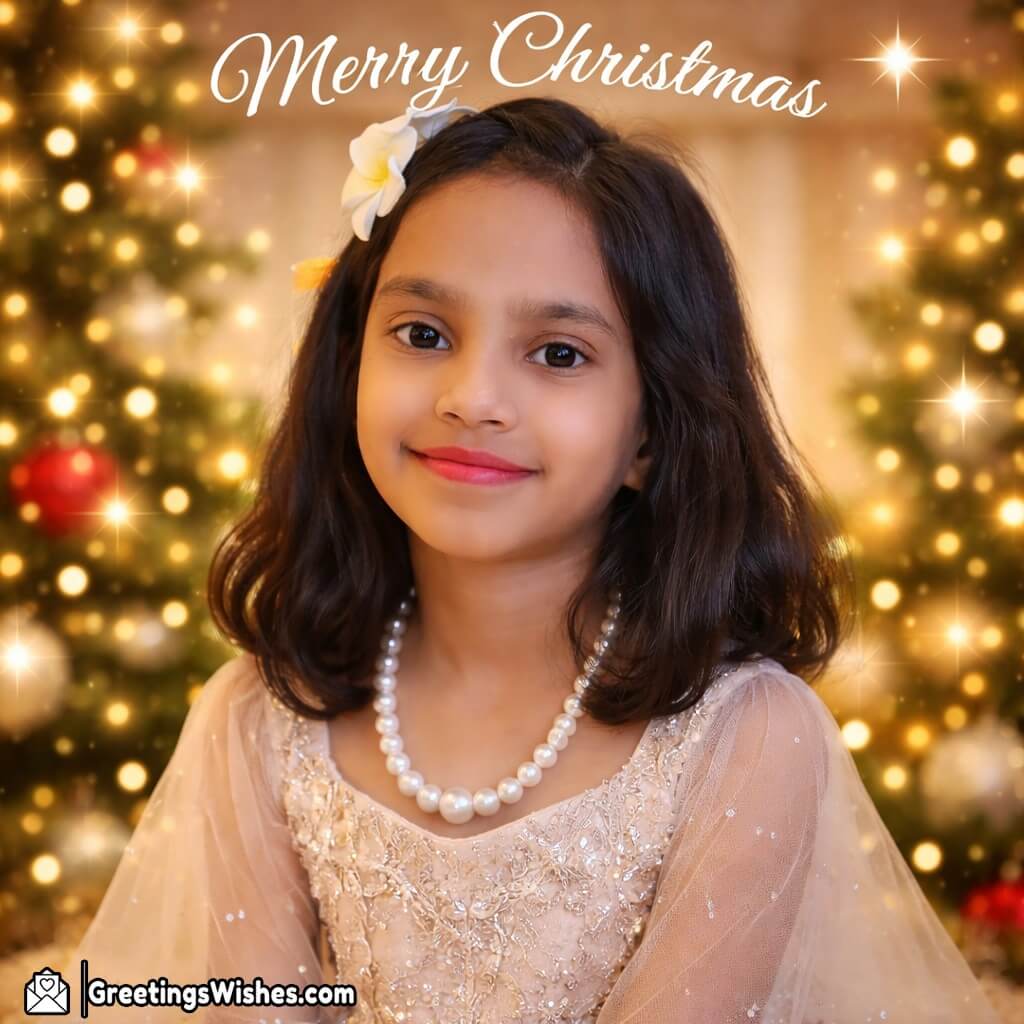 Personalised Merry Christmas Kid Photo