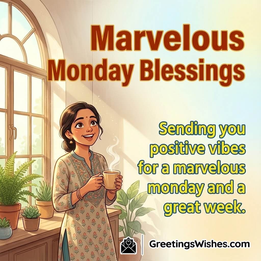 Positive monday morning wish image featuring a bright window-lit scene, symbolizing hope, energy, and a refreshing start to the week.