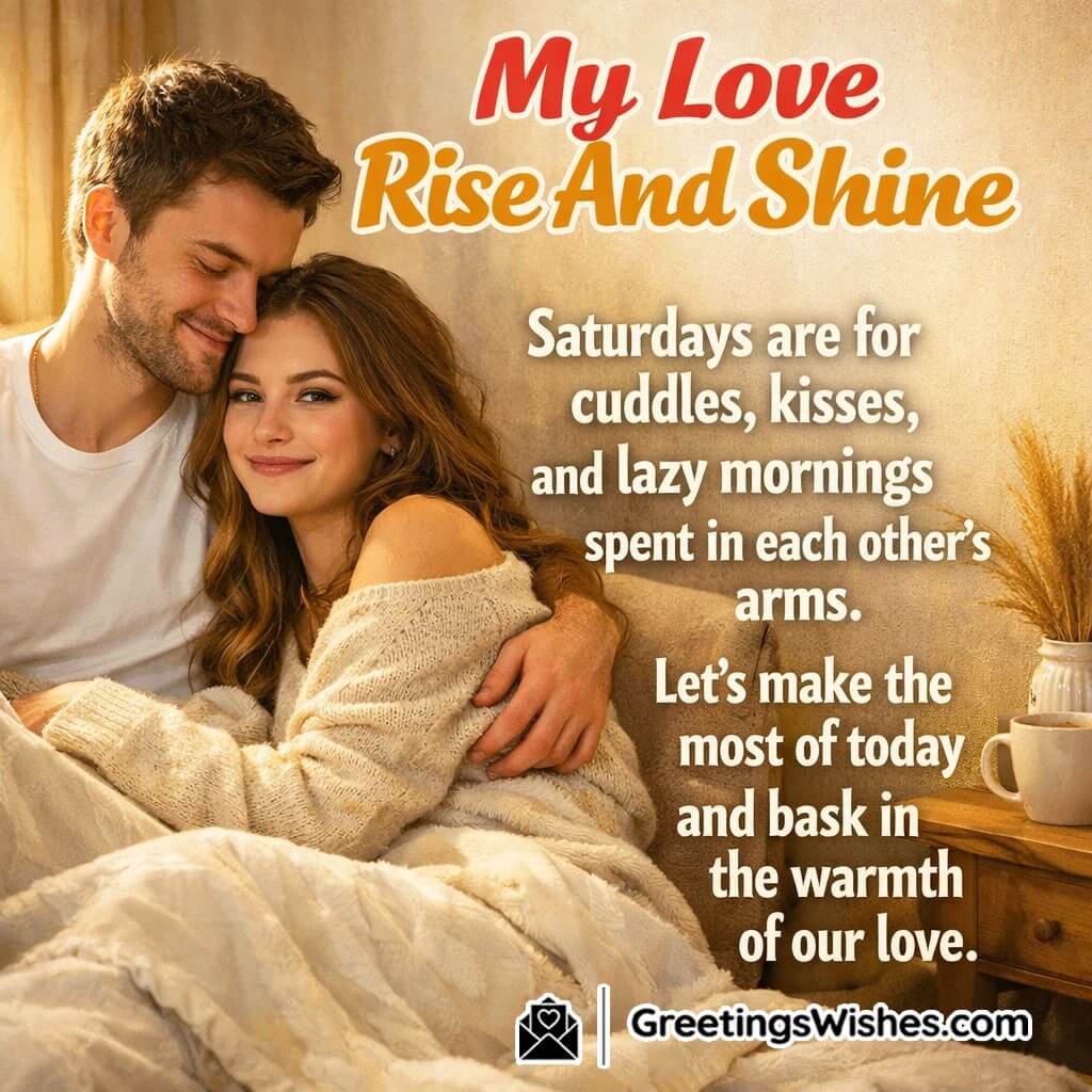 Romantic saturday morning image featuring a loving couple sharing a cozy moment, symbolizing affection, closeness, and deep emotional warmth.