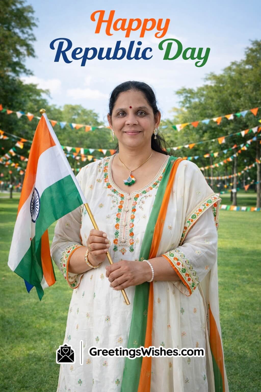 Order Republic Day Personal Photo With Flag