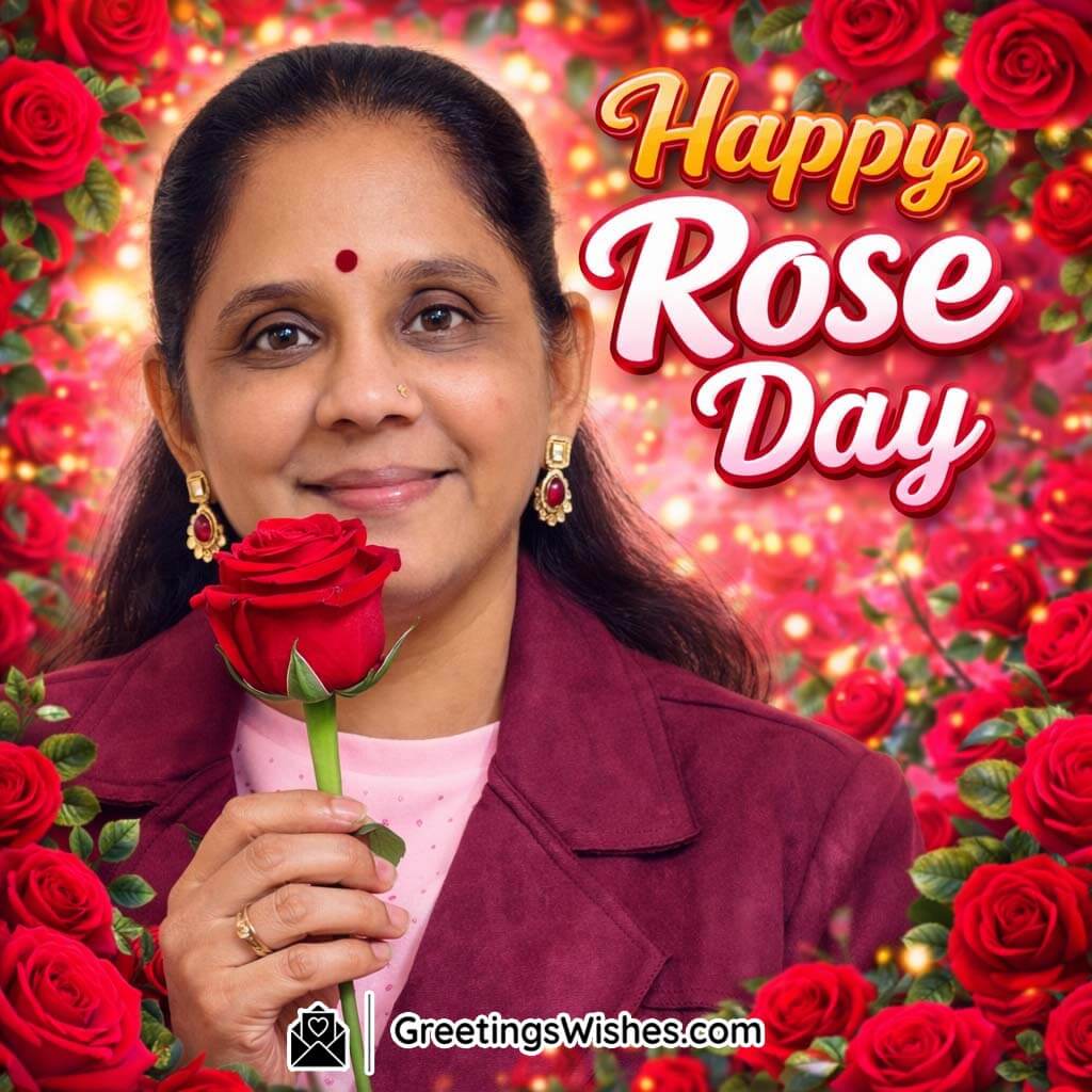 Rose Day Greeting Photo Ideas With Real Person Photos
