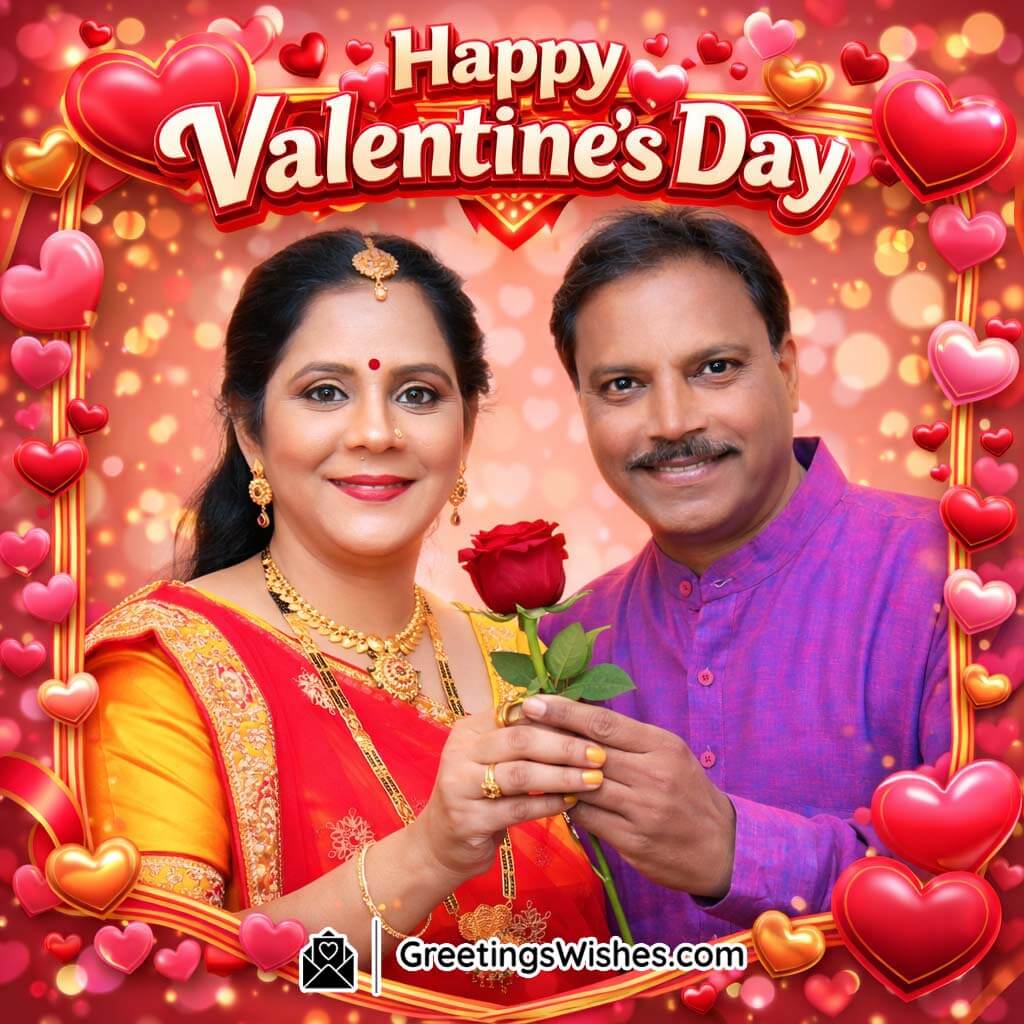 Couple exchanging a red rose in a Valentine’s Day real image, symbolising love, trust, and emotional connection.