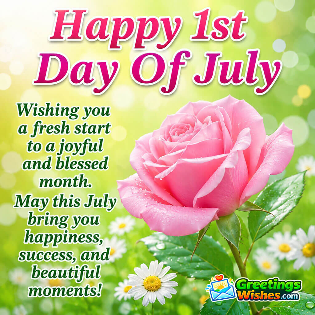 Happy 1st Day Of July Wish Image