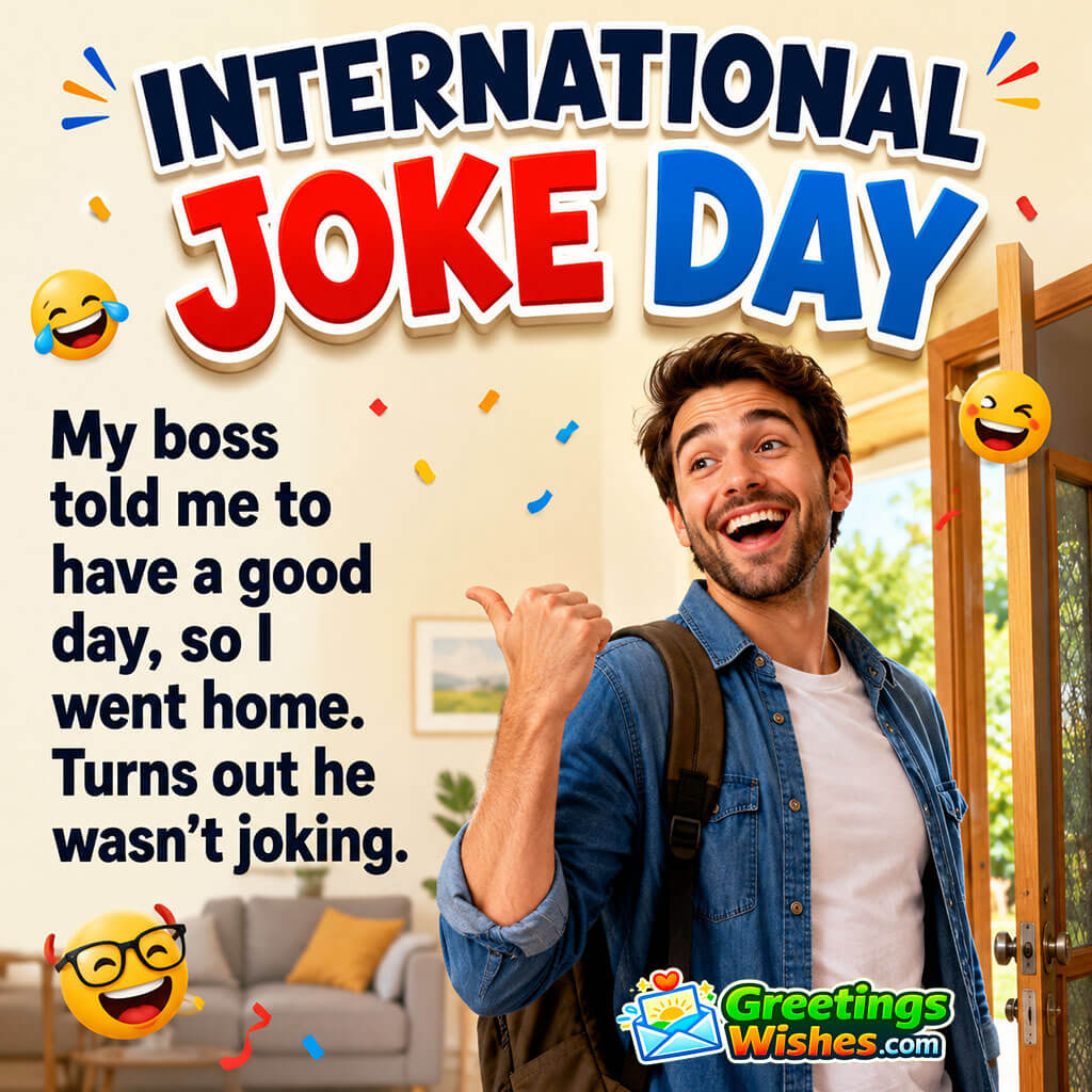 International Joke Day Boss Funny Quote
