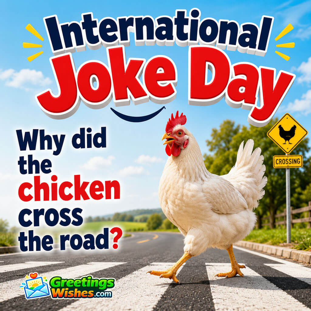 International Joke Day Chicken Crossing Joke