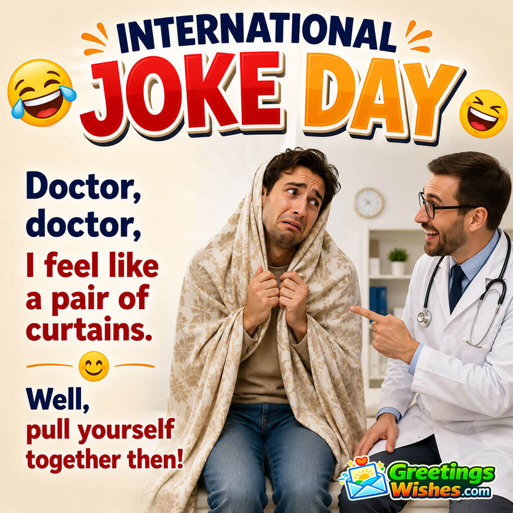 International Joke Day Doctor Curtain Joke