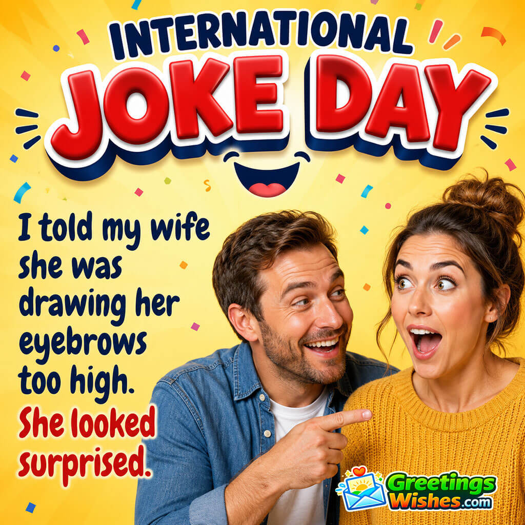 International Joke Day Eyebrows Surprise Joke