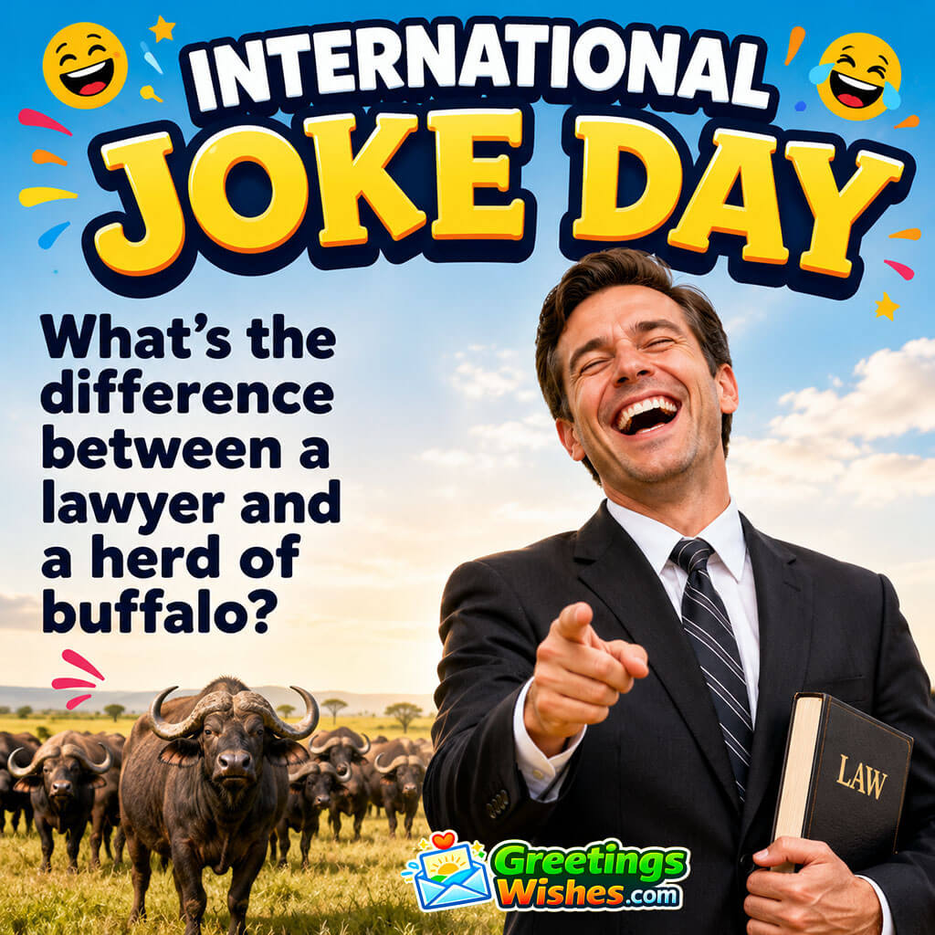 International Joke Day Lawyer And Buffalo Joke
