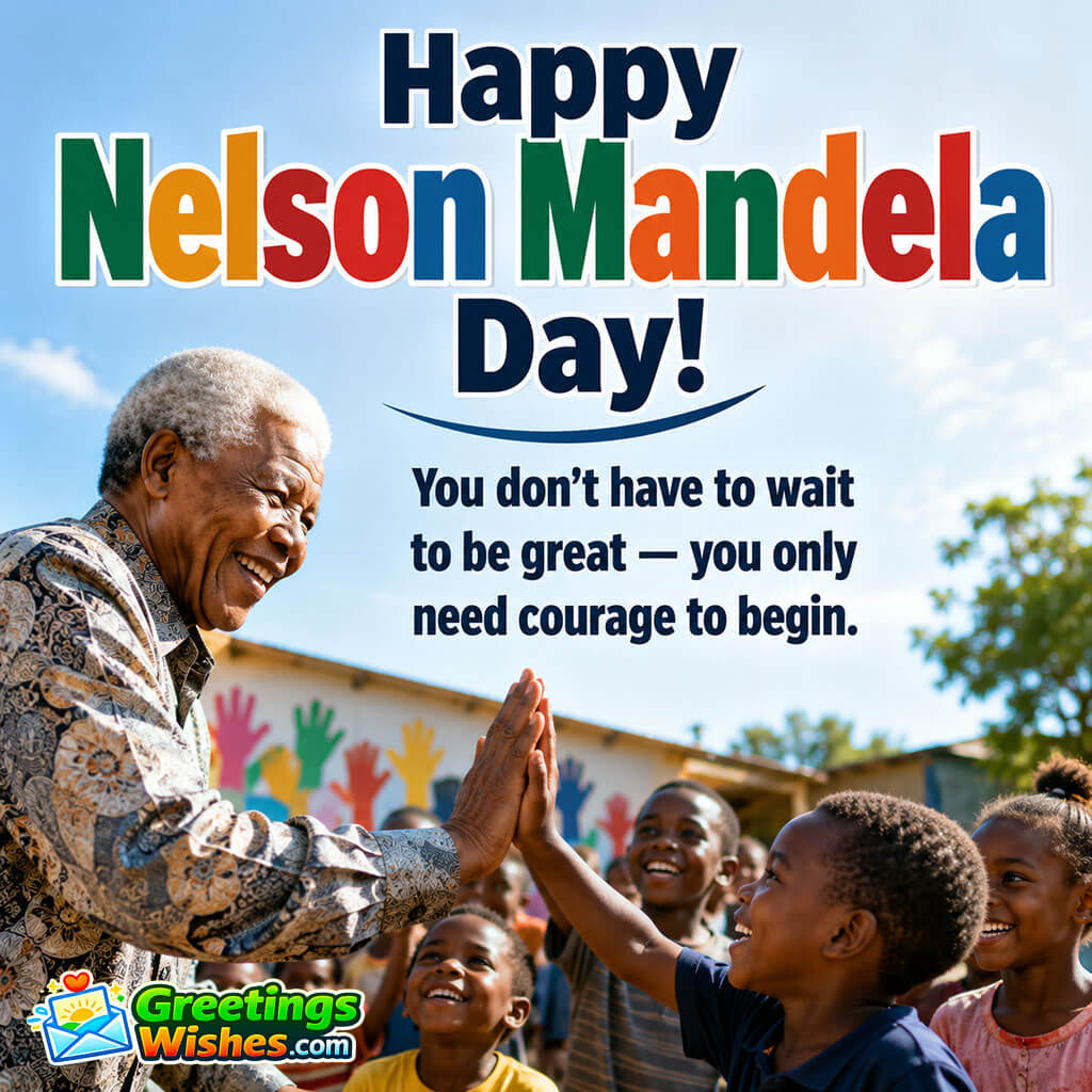 Motivational Nelson Mandela Day Message Picture