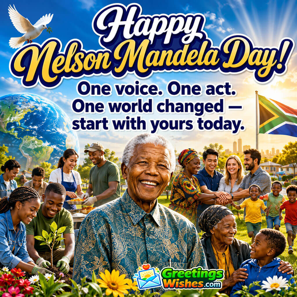 Nelson Mandela Day Social Media Caption Image