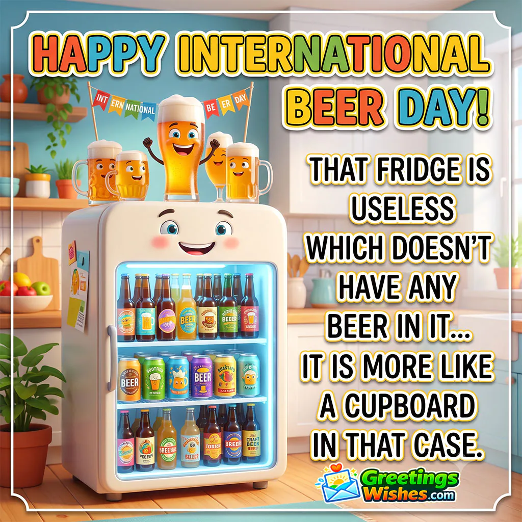 Happy International Beer Day Funny Quote