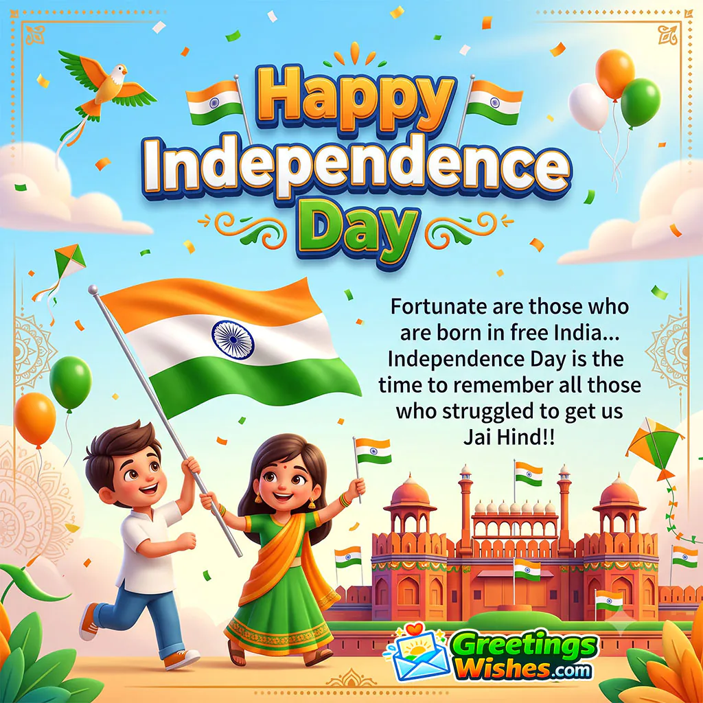 India Independence Day Card