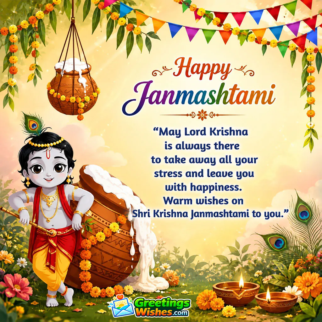 Warm Wishes On Krishna Janmashtami
