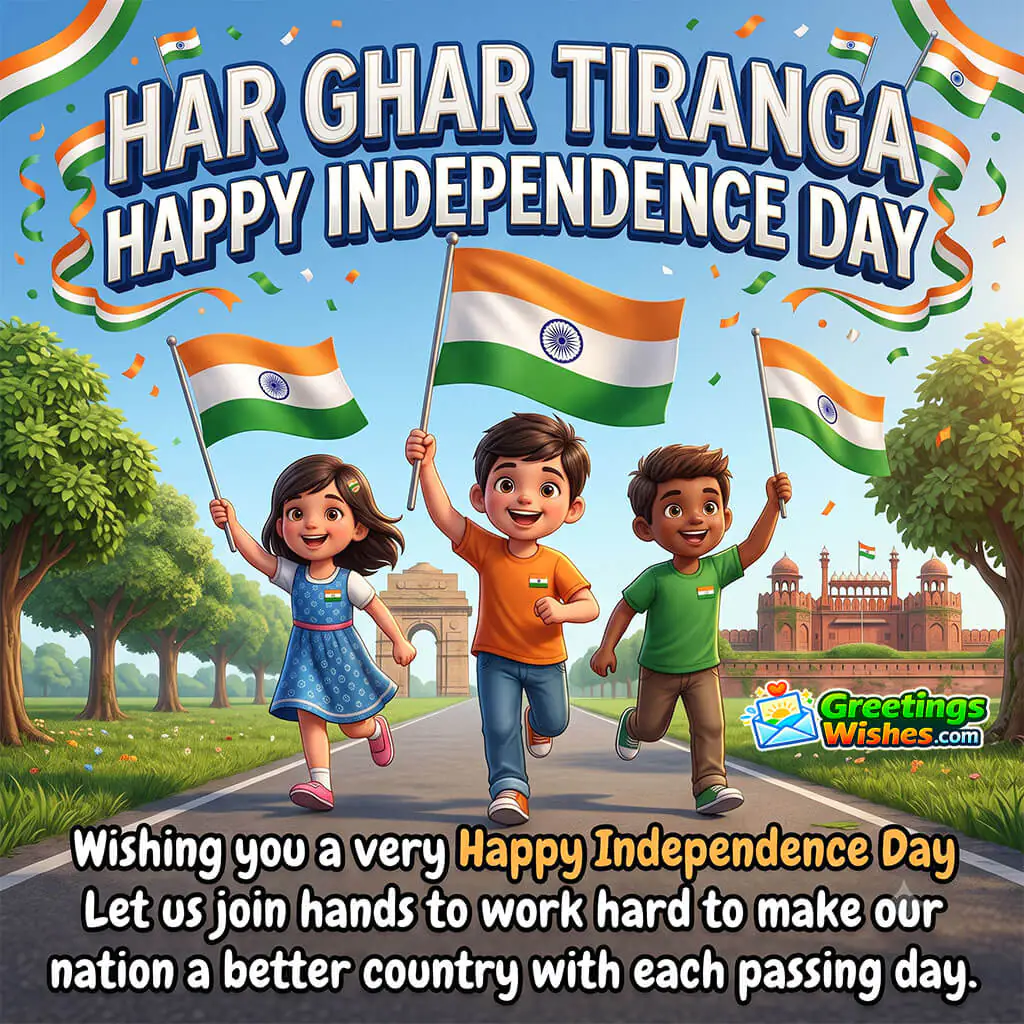 Wishing Happy Independence Day Of India