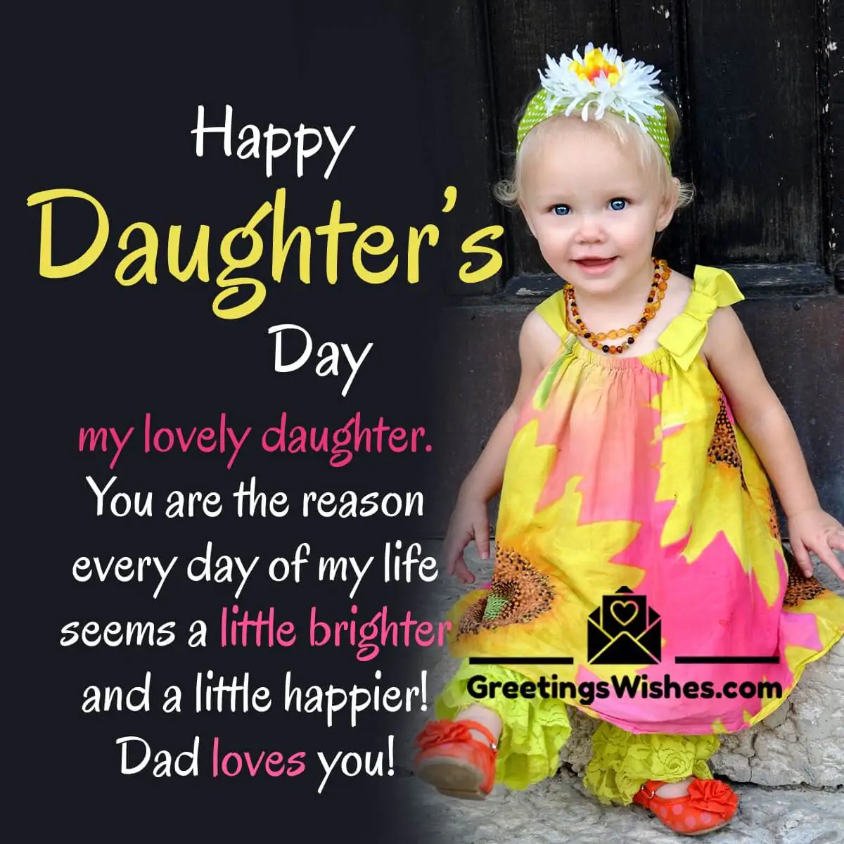 Lovely Daughters Day Wish Image