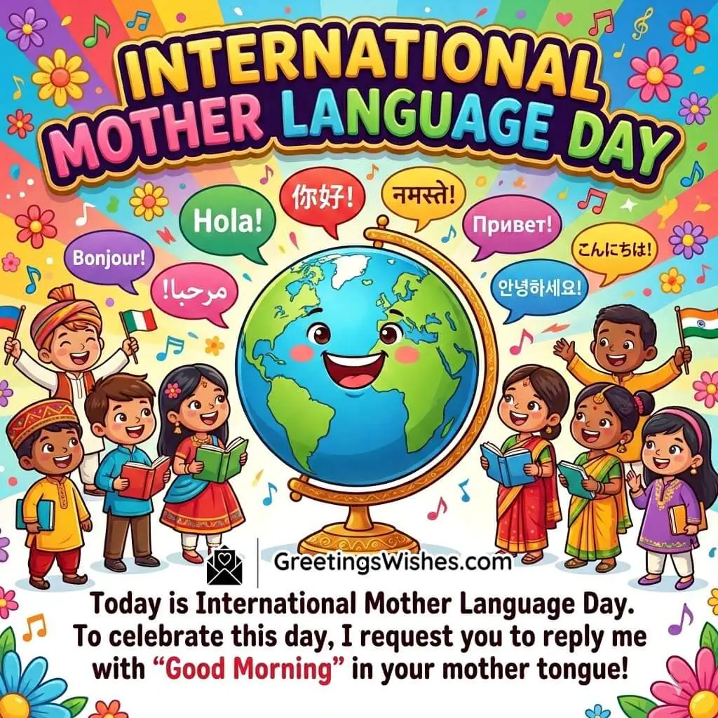 Mother Language Day Card