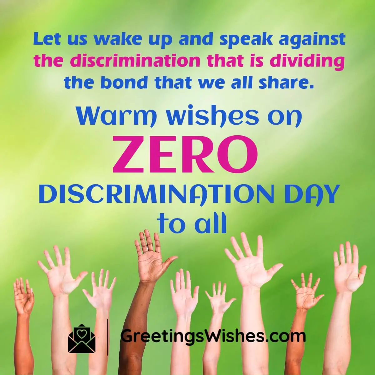 Zero Discrimination Day Wishes, Messages