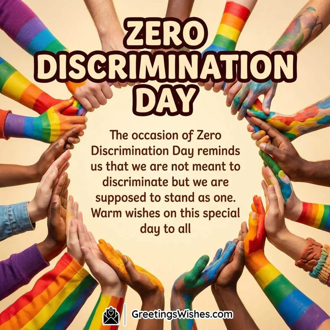 Zero Discrimination Day Wishes