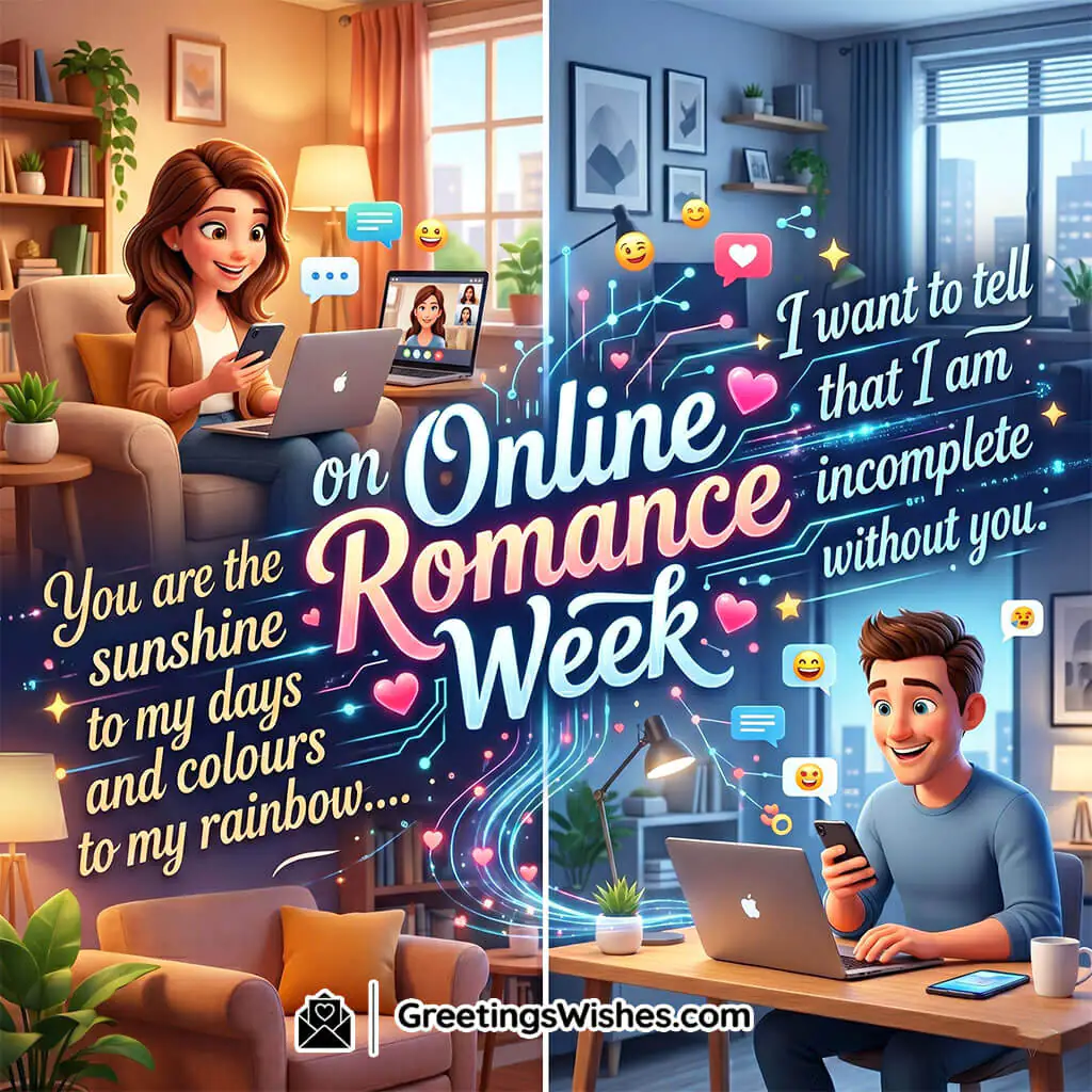 Online Romance Week Message For Boyfriend