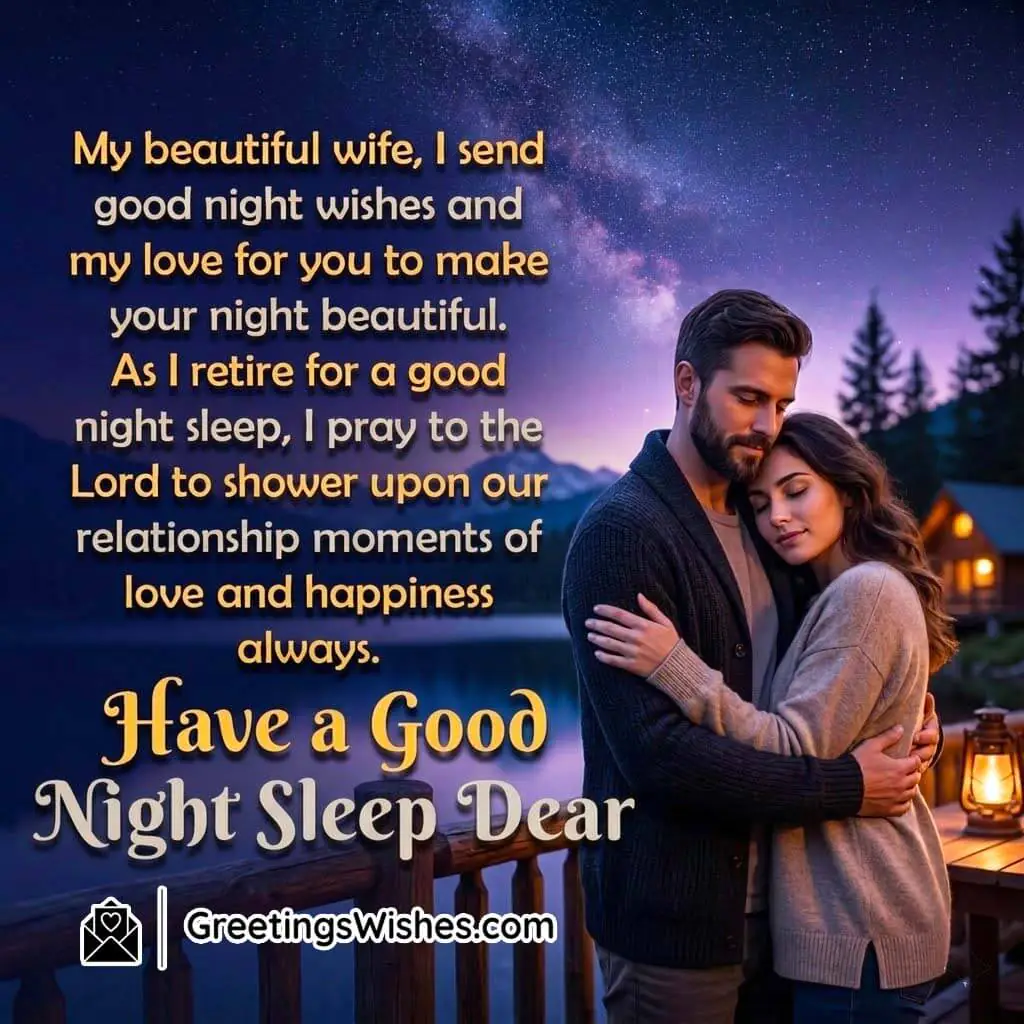 Good Night Message To Beautiful Wife