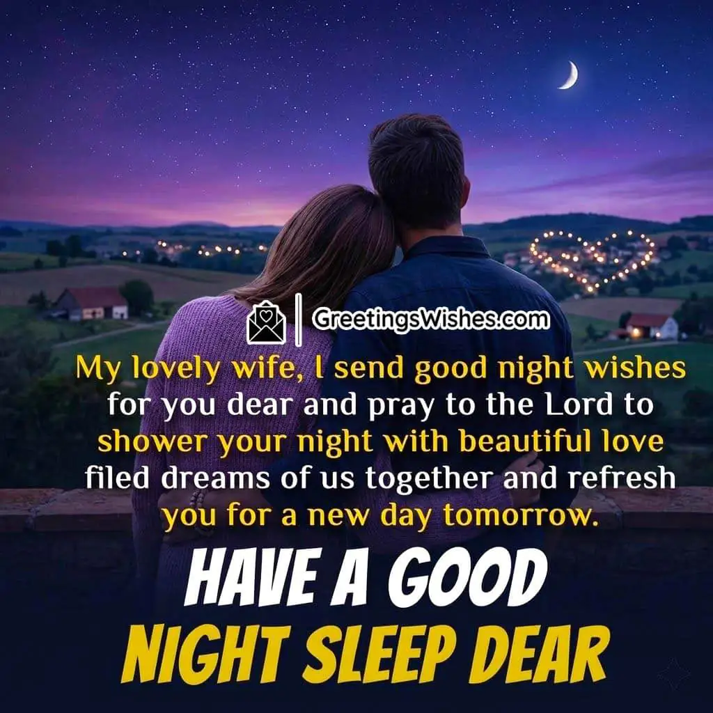 Lovely Good Night Wishes To Wife