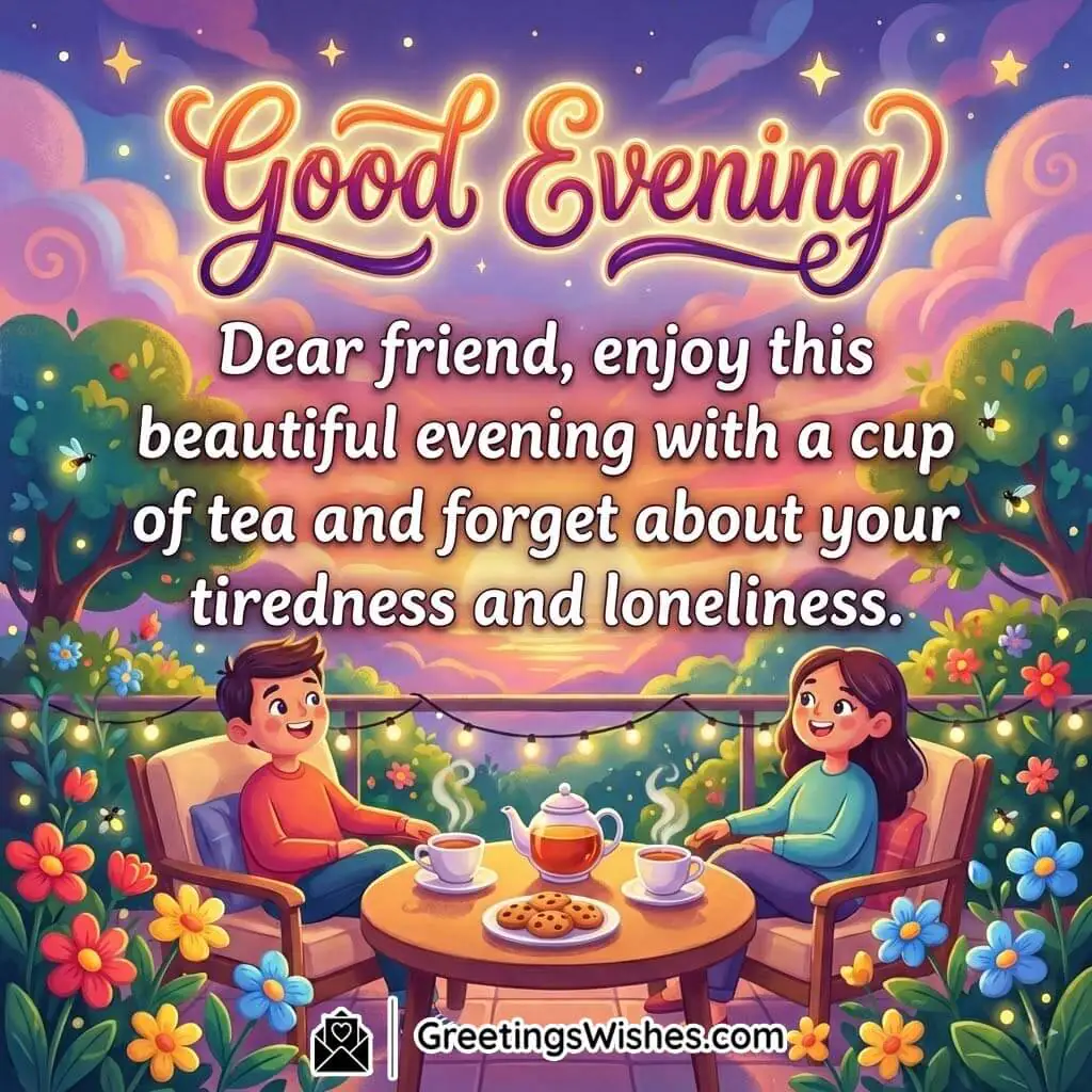 Beautiful Evening Message For Friend