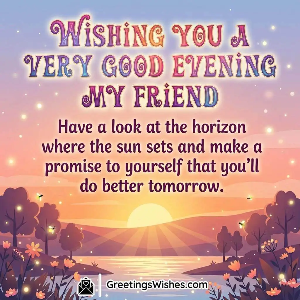 Good Evening Message For Friend
