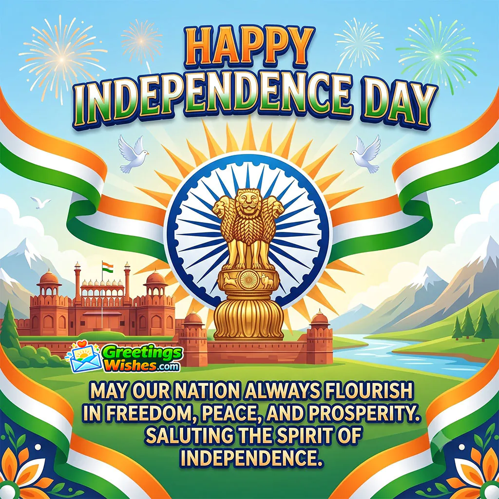 Happy Independence Day Freedom Peace And Prosperity