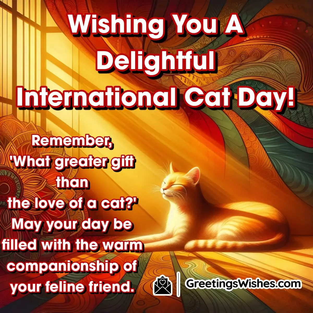 Wishing International Cat Day Quotes