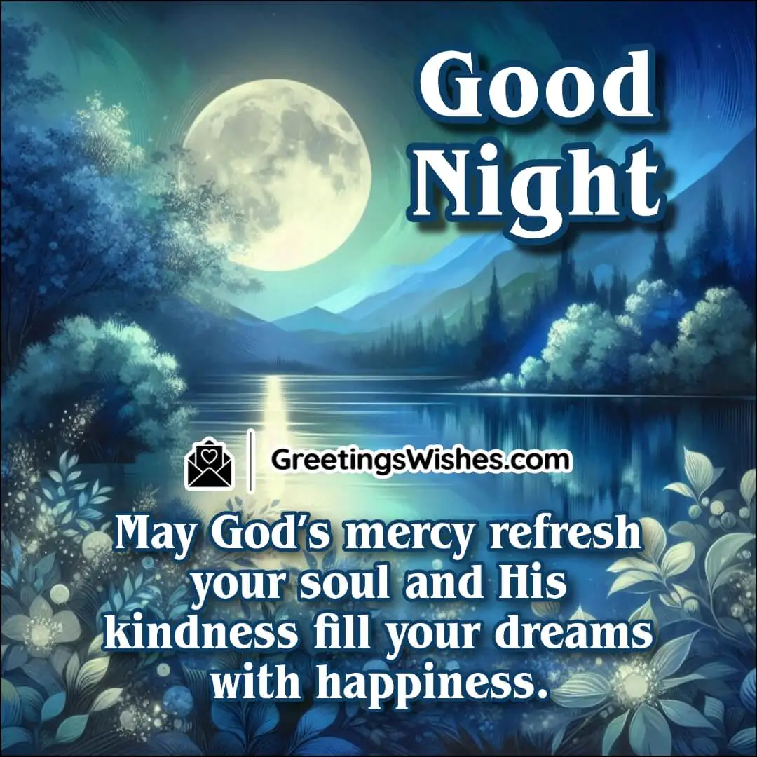Good Night God’s Mercy And Happiness Wish