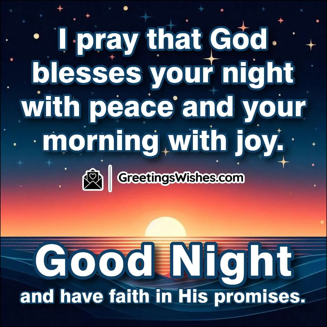 Good Night Peace And Joyful Morning Greeting