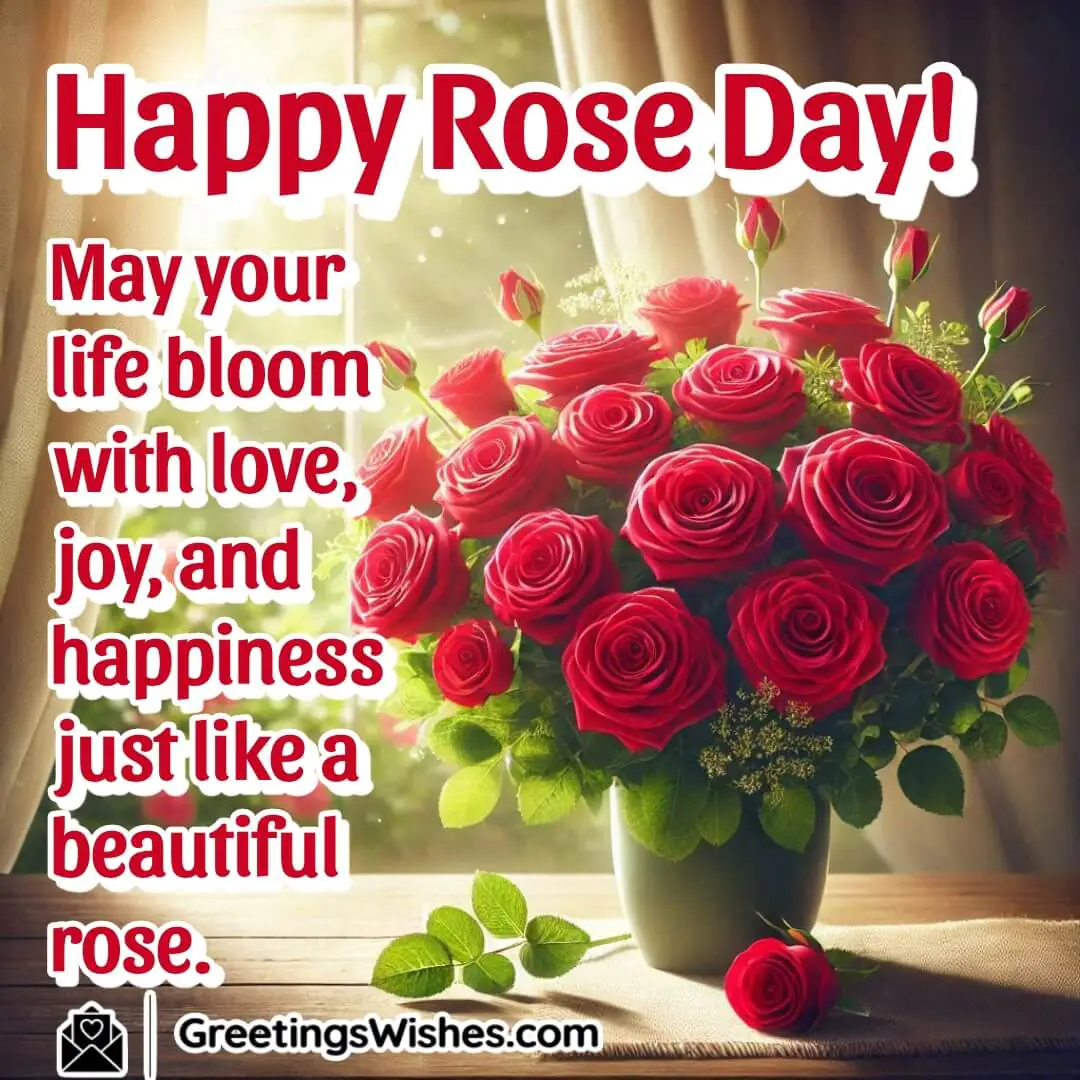 Happy Rose Day Bouquet Image