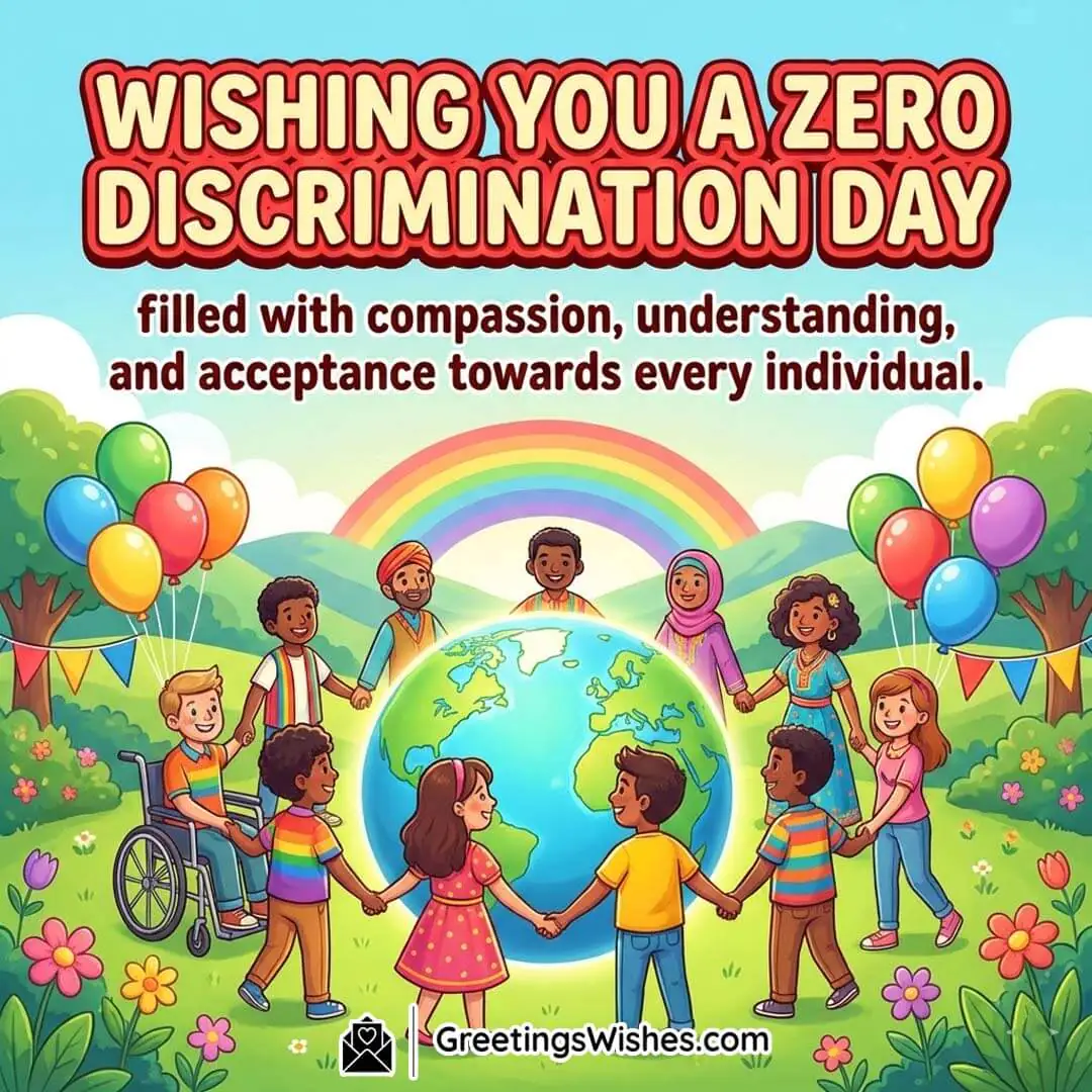 A diverse group of people standing together under a bright sunrise, symbolizing unity, compassion, and acceptance on Zero Discrimination Day.