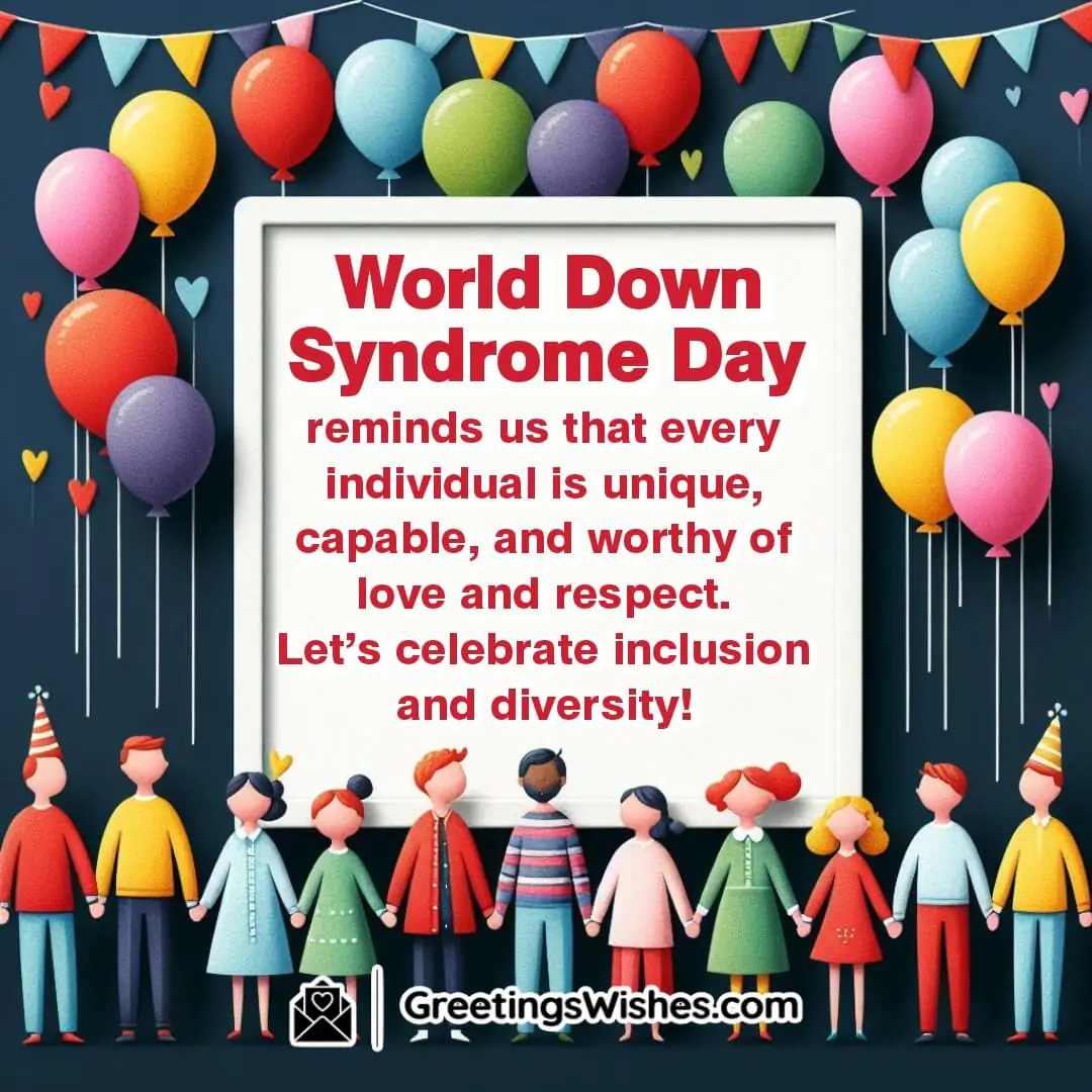World Down Syndrome Day Message