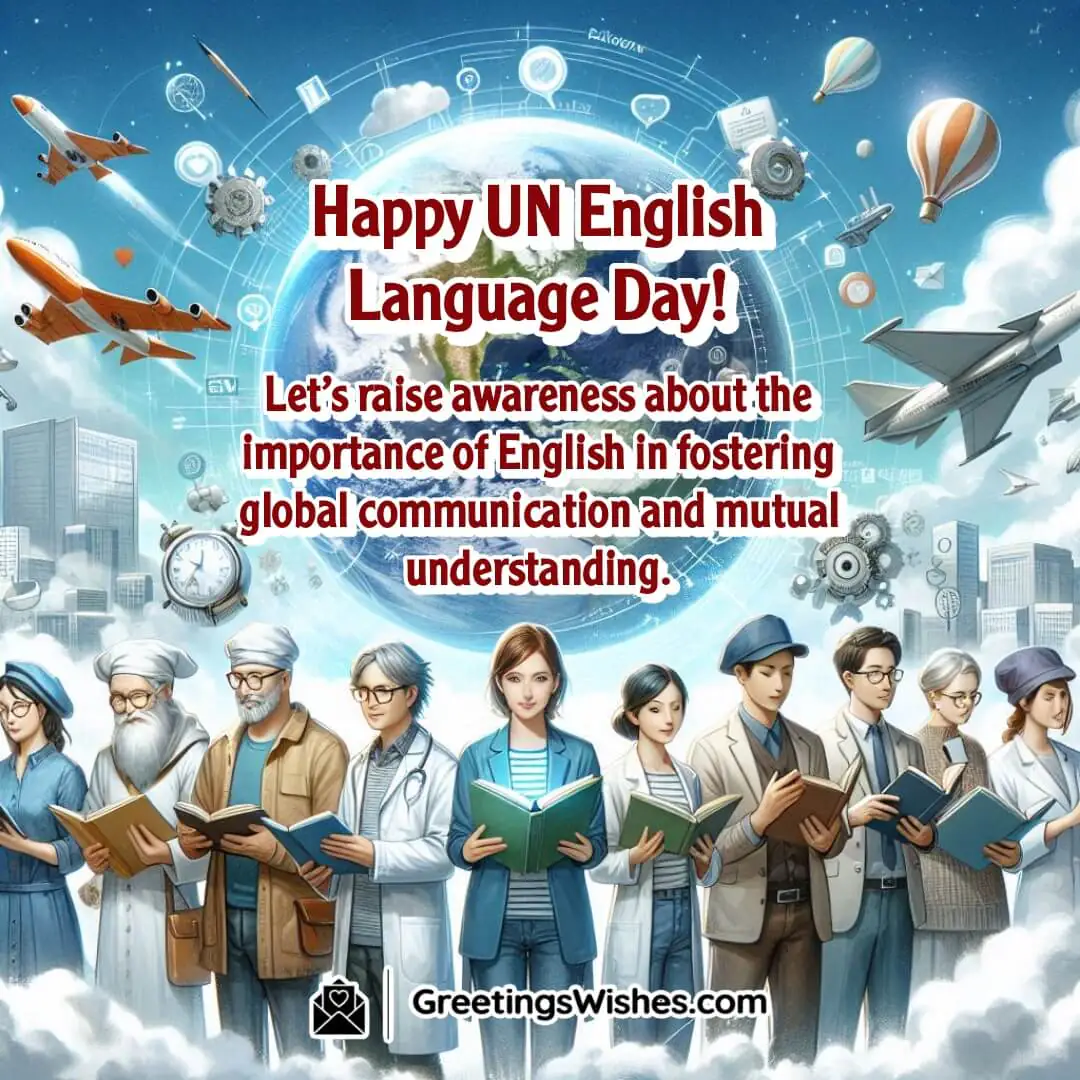 UN English Language Day featuring global citizens united around the world, symbolizing English as a medium of mutual understanding.