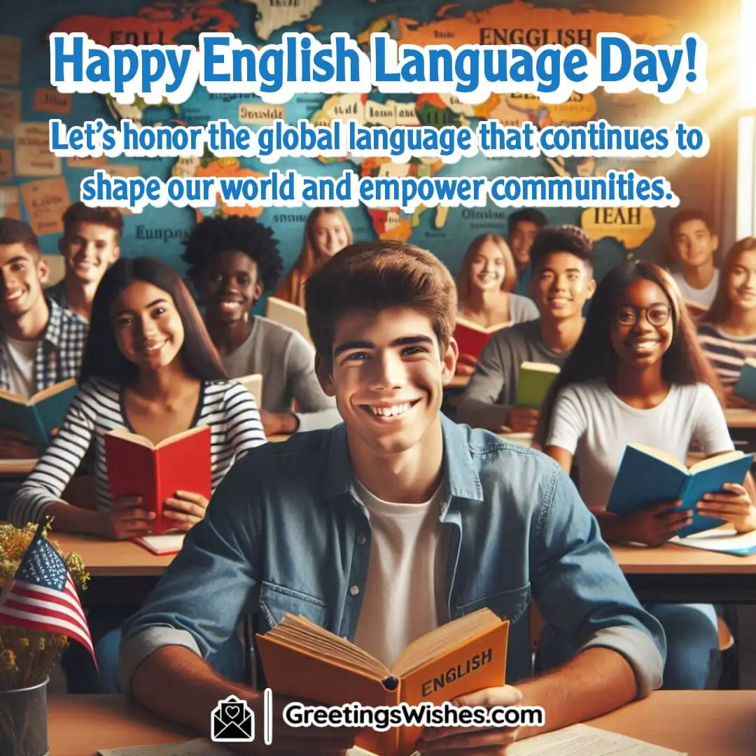 UN English Language Day featuring diverse students learning together, symbolizing the global power of English to shape and empower.