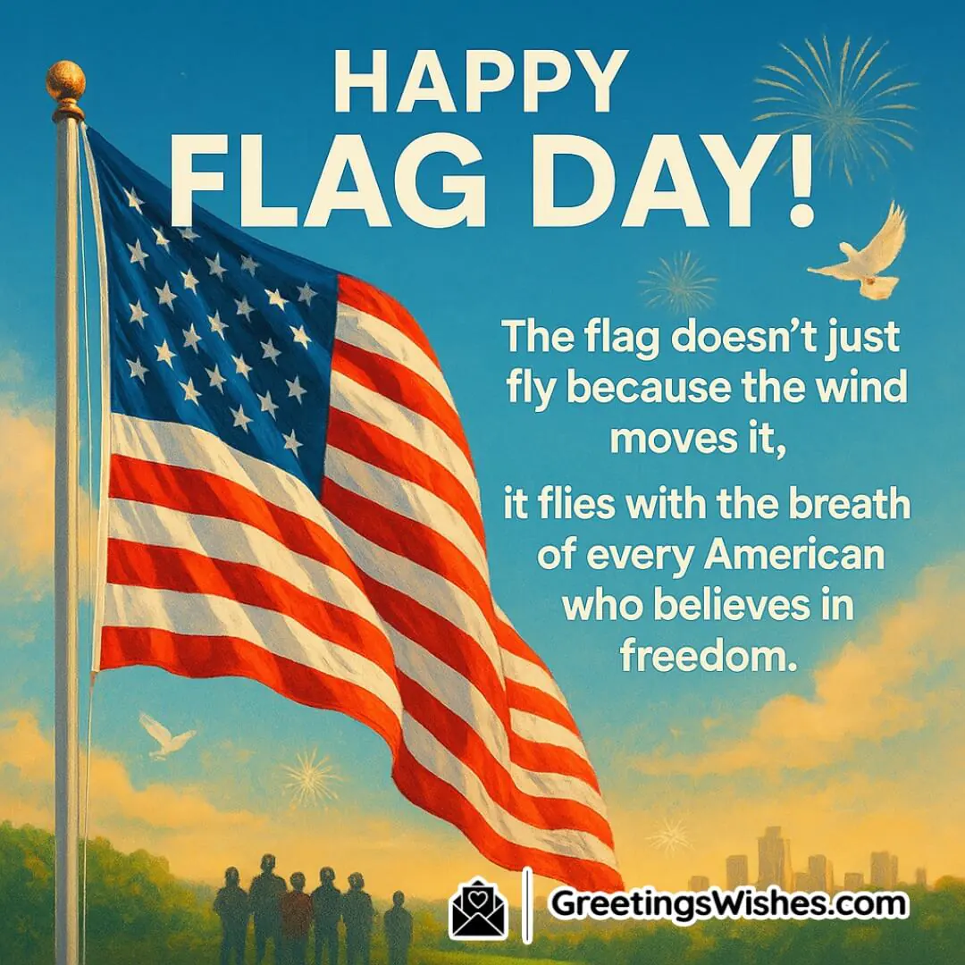 American flag waving under bright sky with sunbeams and patriotic silhouettes — Symbolizing the spirit of freedom and the unity of a nation.