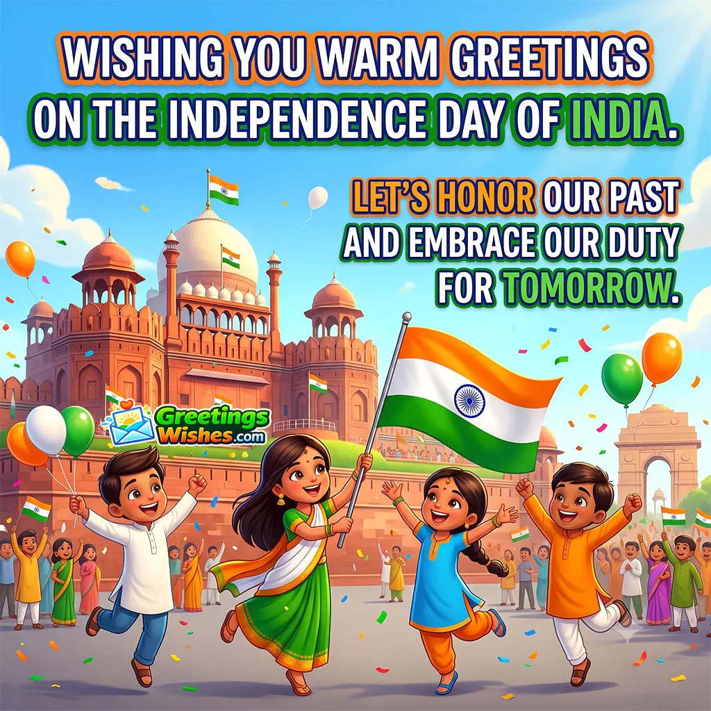 Wishing You Warm Greetings On The Independence Day Of India